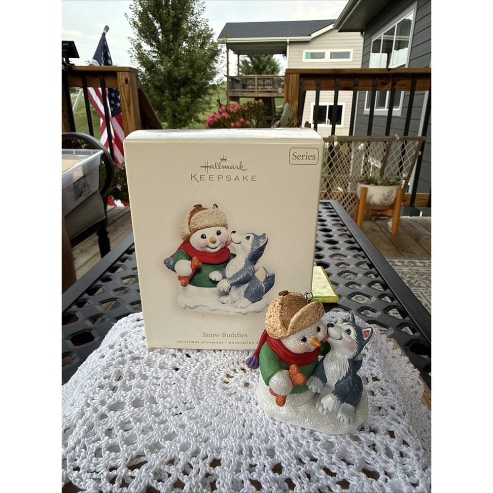 HALLMARK SNOW BUDDIES HUSKY PUPPY # 10TH TENTH IN‎ SERIES KEEPSAKE ORNAMENT 2007